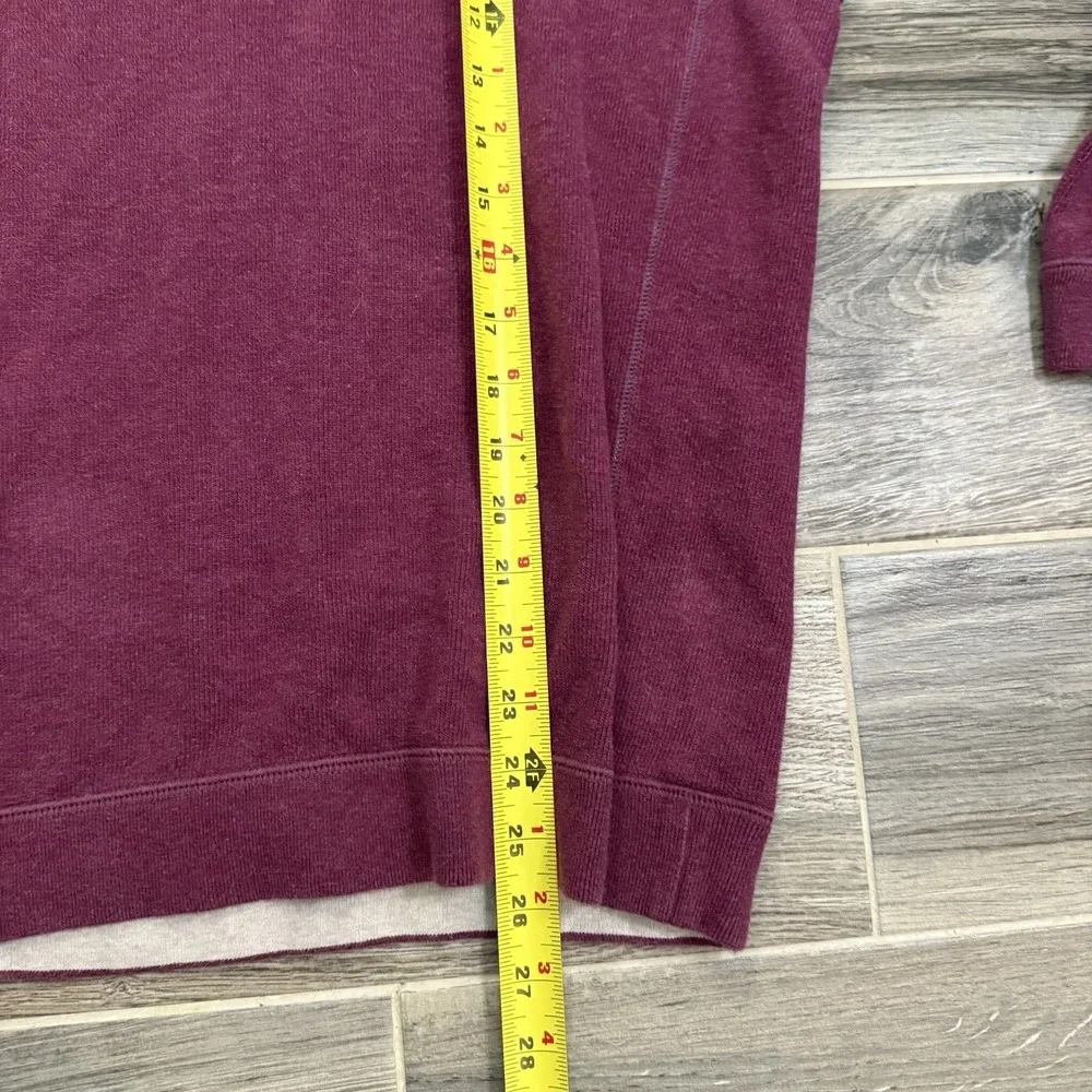 Tommy Bahama Sweater Mens Large Preppy‎ Logo Plum Gray 1/4 Zip Reversible